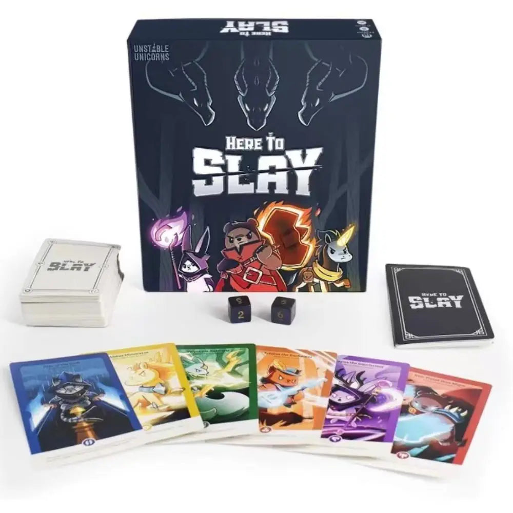 Here to Slay Here to Sleigh Holiday Expansion Pack Juego de cartas de rol estratégico para niños, adolescentes y adultos de 2 a 6 jugadores