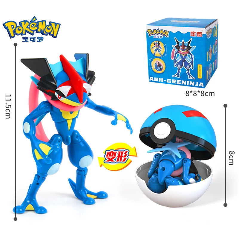 Pokemon Pokeball Anime Figures Toys, Pikachu Gengar Dragonite Snorlax Lapras Pocket Pokeball Toys