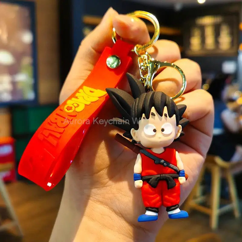Dragon Ball Z Anime Keychain Super Saiyan Goku Master Roshi Buu Gohan Accessories Car Key Chains