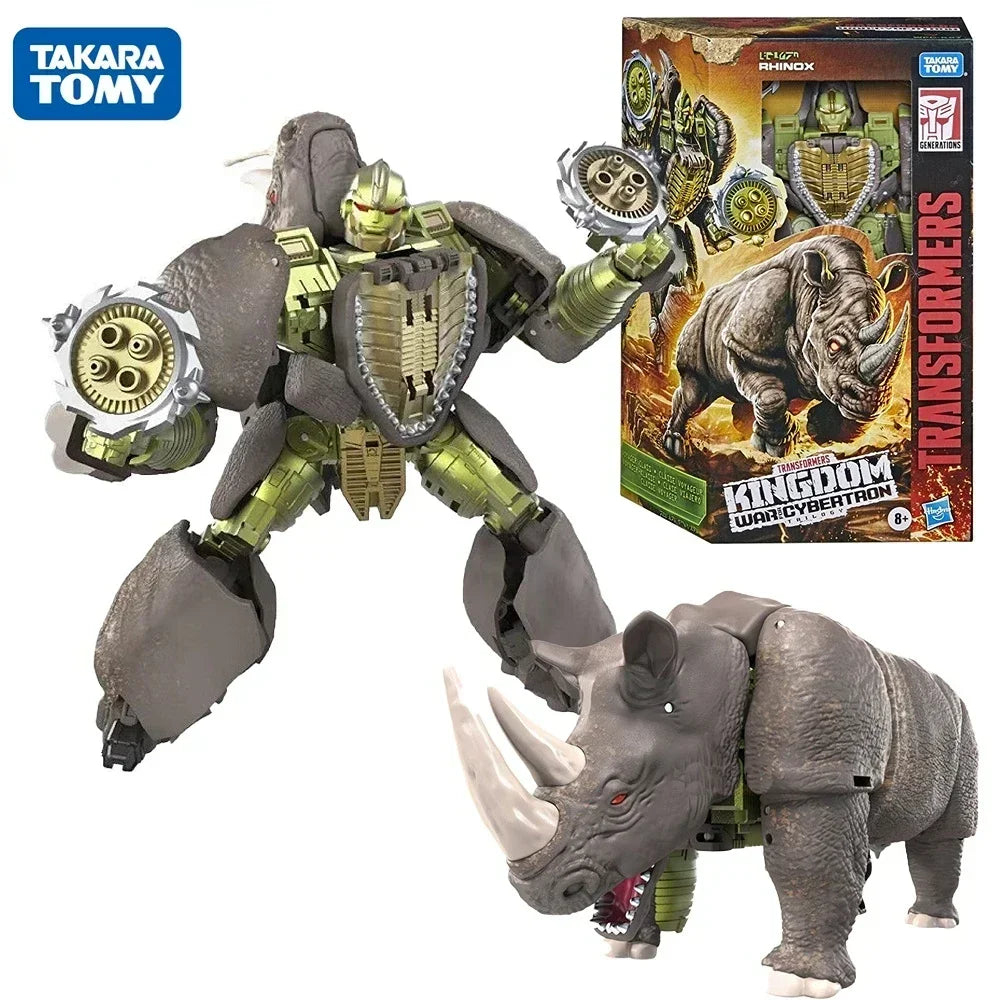 Juguete de transformación serie Kingdom War para Cybertron Rhino Warrior Voyager 18cm figura de acción juguete regalo coleccionable