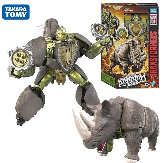 In Stock Transformation Toy Kingdom Series War for Cybertron Rhino Warrior Voyager 18cm Action Figure Toy Collectible Gift