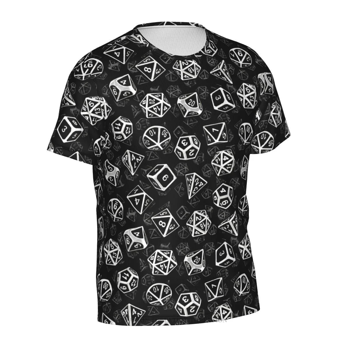 D20 Dice Set Pattern Dnd Summer T Shirts Polyester Tshirt Quick-drying Short Sleeve 3D Printed Breathable Clothes