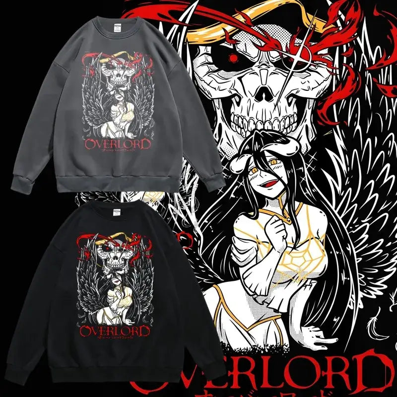 Anime Overlord Graphic Hoodie Women Men Long Sleeve Sweatshirt