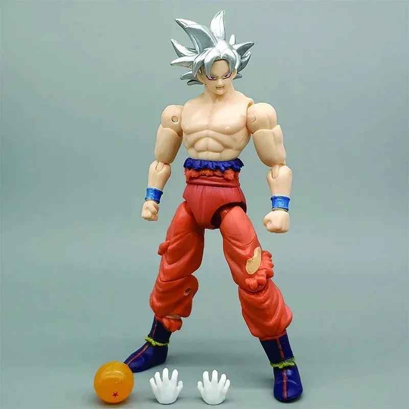 BANDAI Anime Dragon Ball Z Goku Vegeta Figure about  17CM PVC Action Figures Collection Model Toys Gifts Articular Mobility