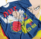 Saitama T-Shirt: One Punch Man Critical Pose 3D Color Block