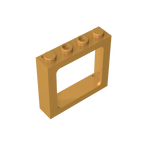 Gobricks Window 1 x 4 x 3 Train with Shutter Holes and Solid Studs on Ends | Compatible Building Block