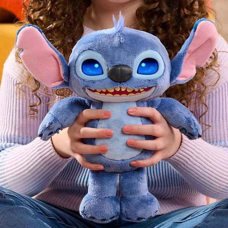 Interactive Cartoon Alien Plush Toy 35cm (14") – Talking Light-Up Stuffed Doll with Sound Effects & LCD Eyes