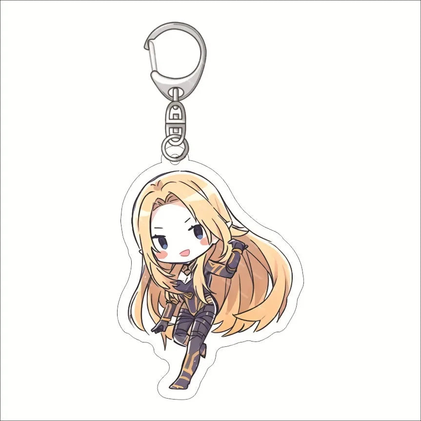 Anime The Eminence In Shadow Keychain Doll Claire Kageno Epsilon Acrylic Keyring Mobile Bag Pendant for Gift Fan Collection