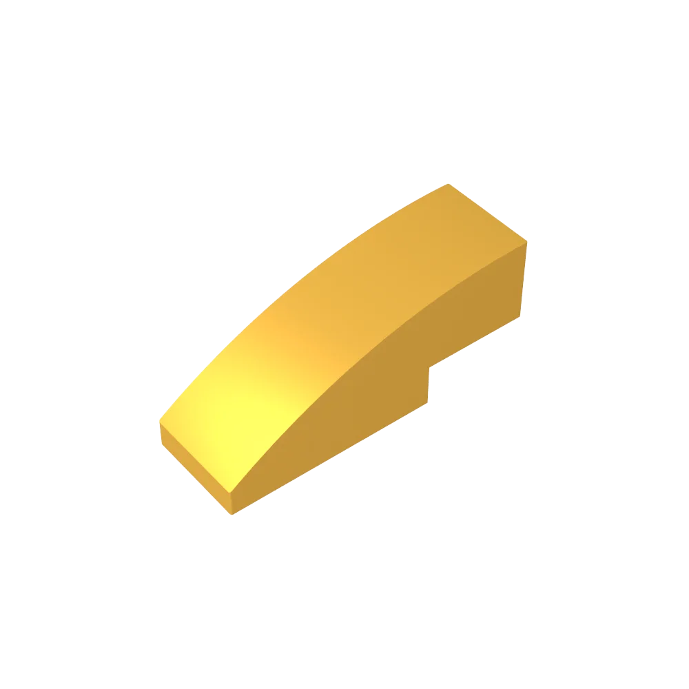 Gobricks GDS-657 Slope, Curved 3 x 1 | Compatible Building Block for Creative Construction