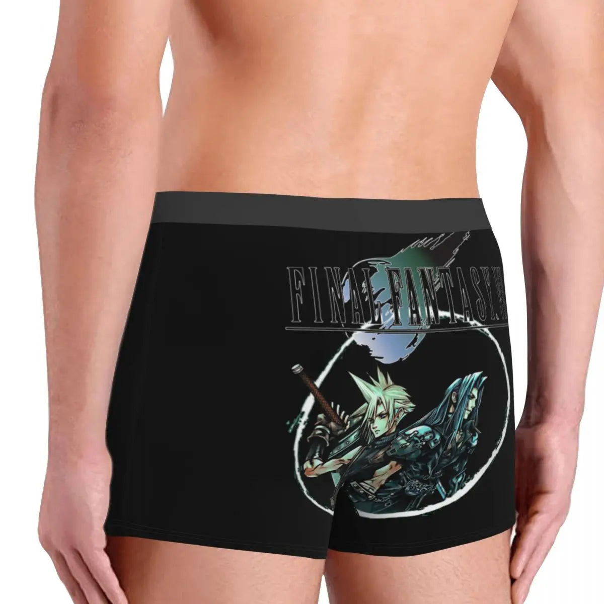 Boxer homme short culotte Cloud &amp; Sephiroth sous-vêtements doux Final Fantasy VII jeu vidéo homme Sexy S-XXL caleçon
