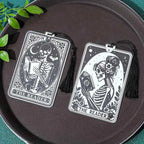 1pc Gothic-Style Acrylic Reading Bookmark, Suitable for Both Men and Women, Personalized Skull Reading Marker, a Friendship Gift