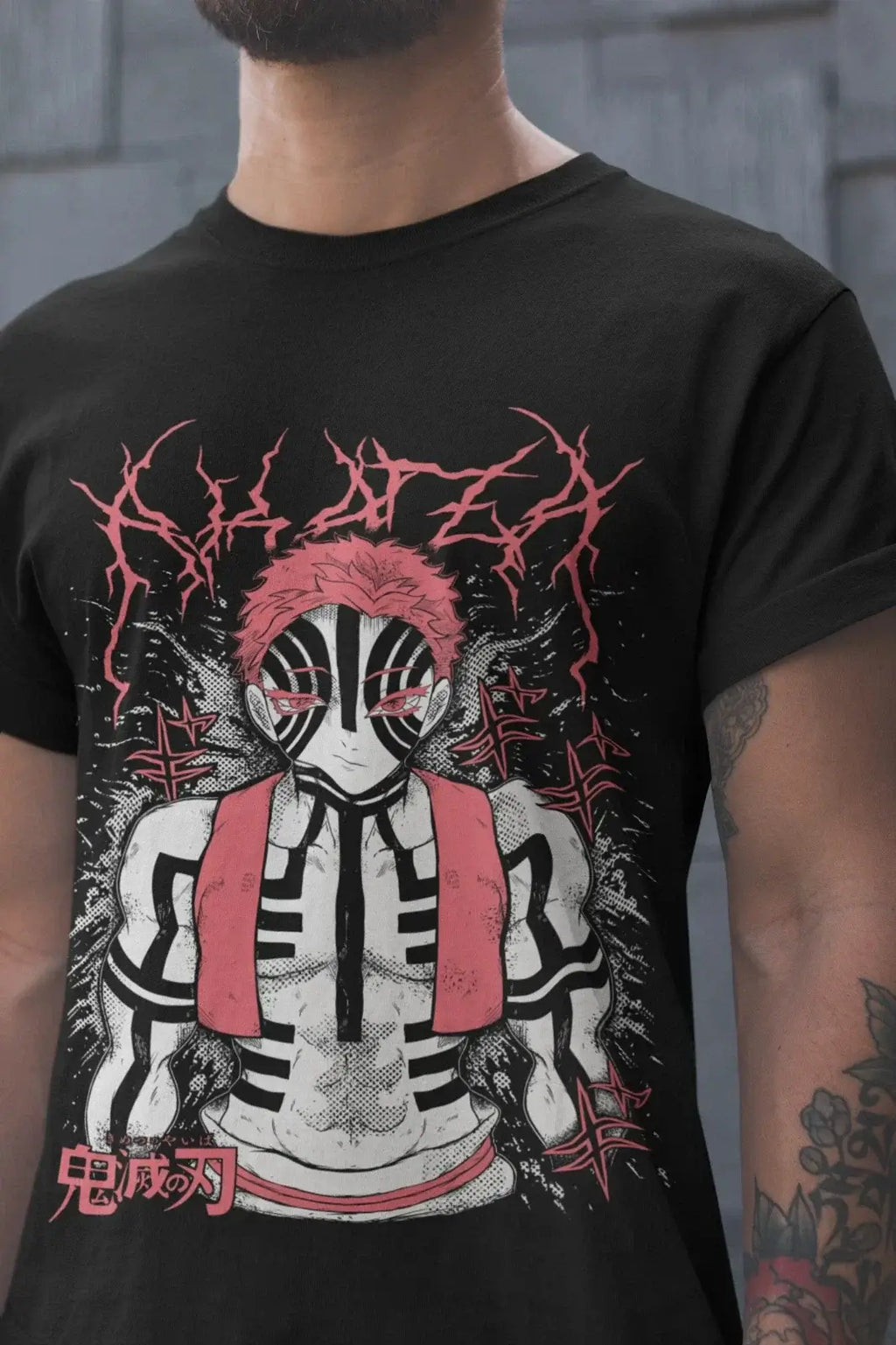 Demon Slayer Akaza Y2K Children Cotton T-Shirt | Unisex