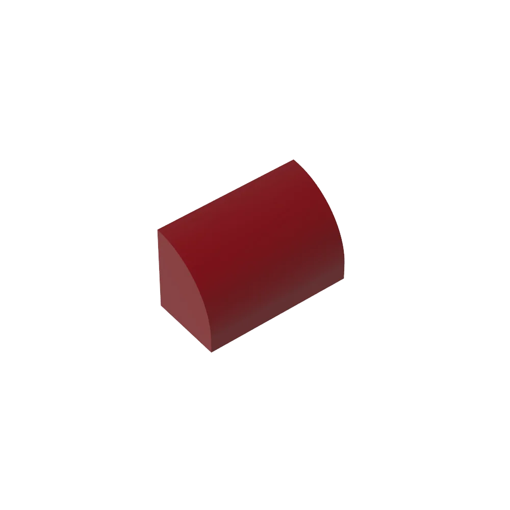Gobricks GDS-M063 Curved Brick 1 x 2 x 1 No Studs | Compatible Building Block