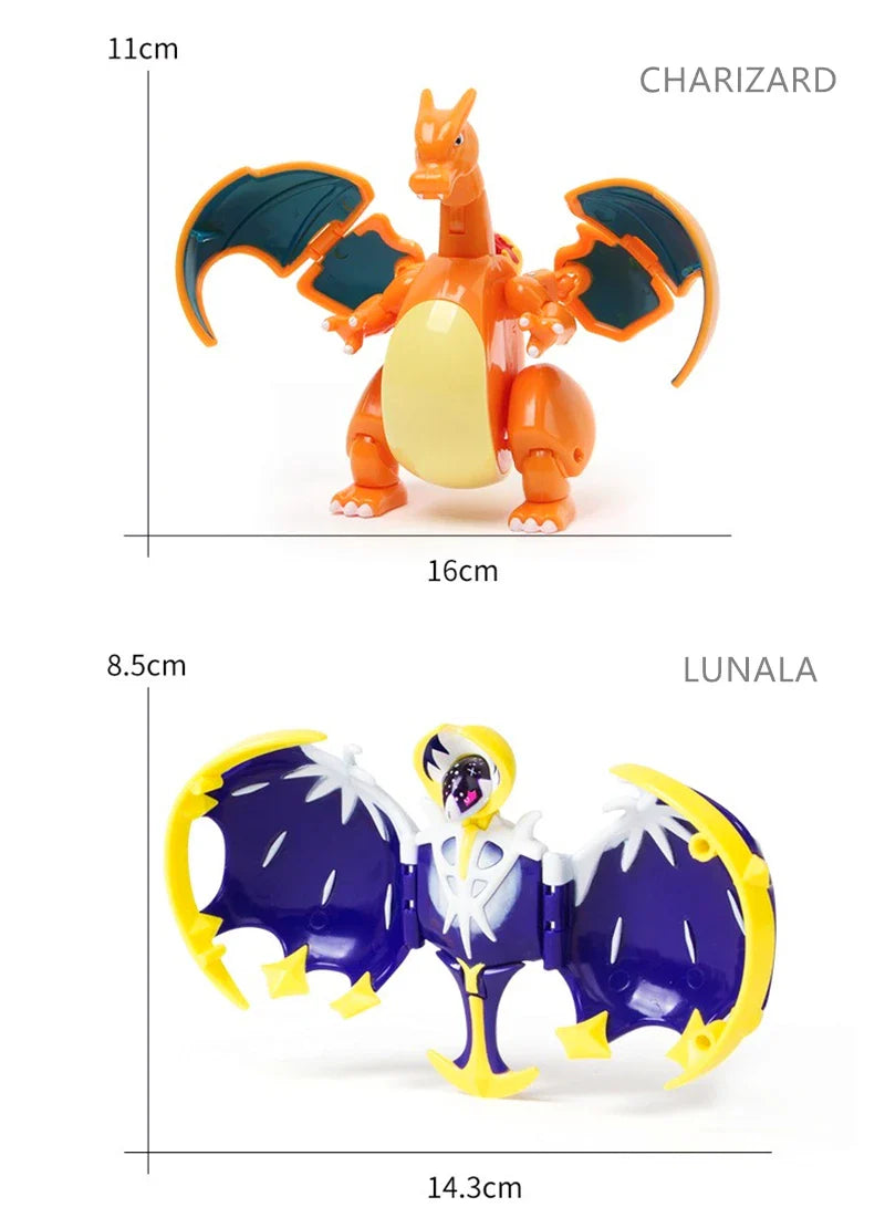 Pokemon Pokeball Anime Figures Toys, Pikachu Gengar Dragonite Snorlax Lapras Pocket Pokeball Toys