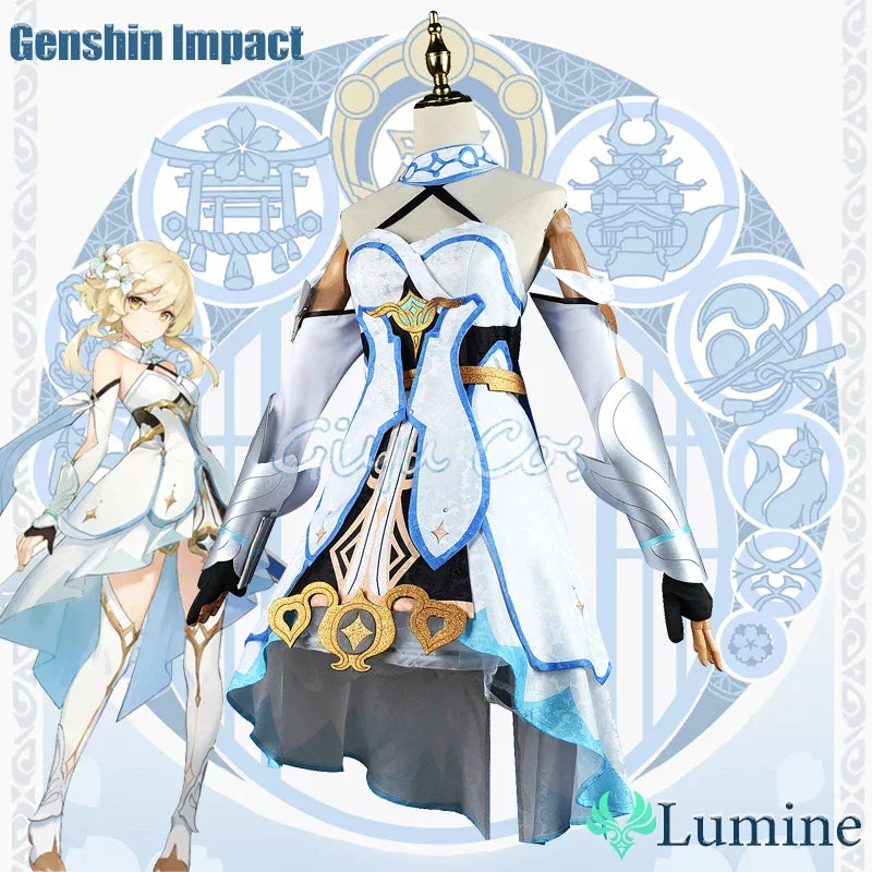 Costume de Cosplay Lumine Genshin Impact, uniforme de carnaval pour adultes, Costumes de fête d'halloween, Anime, jeu de mascarade pour femmes