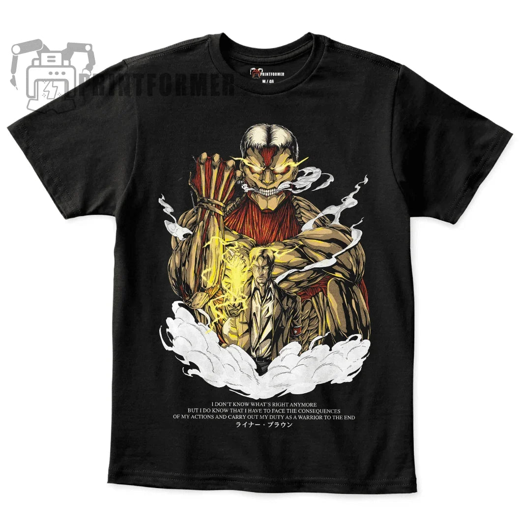 Attack On Titan Armoured Titan T-Shirt Reiner Braun Tee