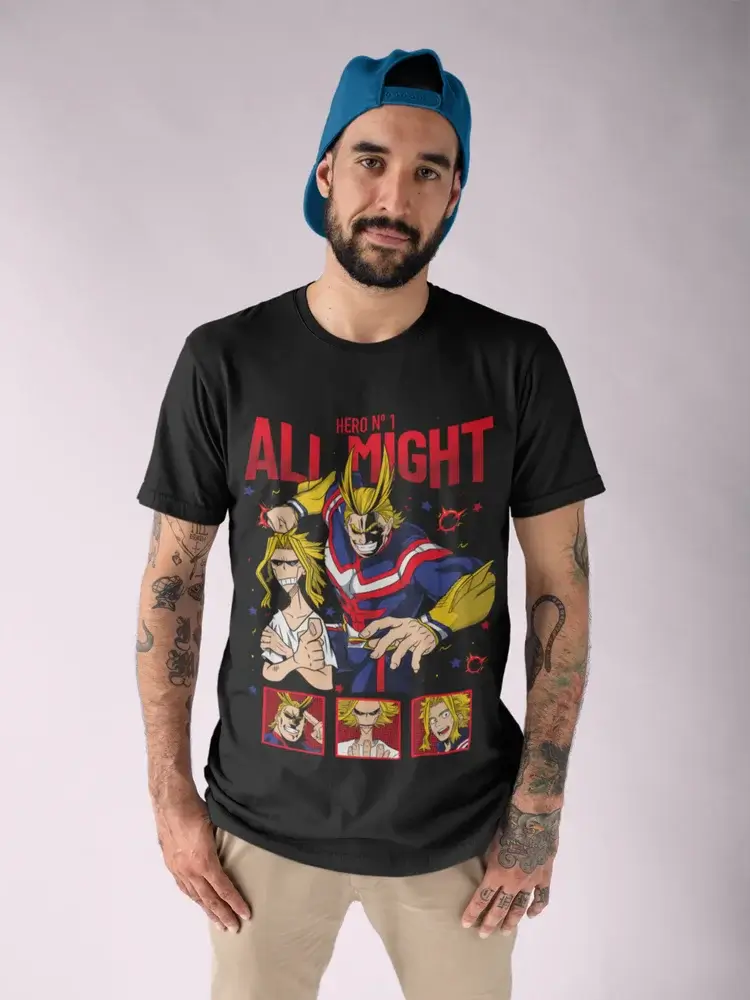 All Might T-shirt: My Hero Academia Pro Hero Armor Strip Tee