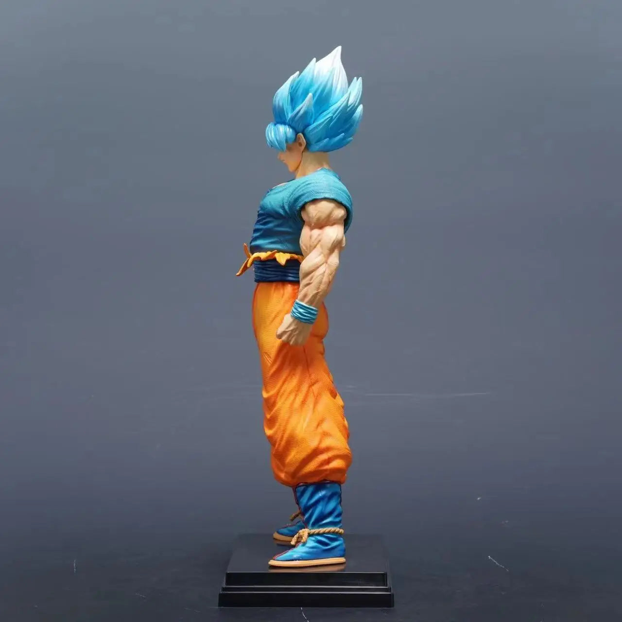 Super Saiyan Blue Son Goku Replacable Heads Anime Figures, Dragon Ball Z Action Figurines PVC 30 CM