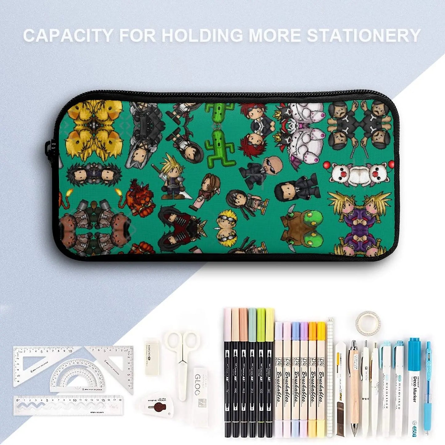 Final Fantasy VII PixelArt Coffee Mug For Sale 3 in 1 Set 17 Inch Backpack Lunch Bag Pen Bag Summer Camps Graphic Cool Lasting R