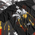 Saitama T-Shirt: One Punch Man Horror Manga Black Tee