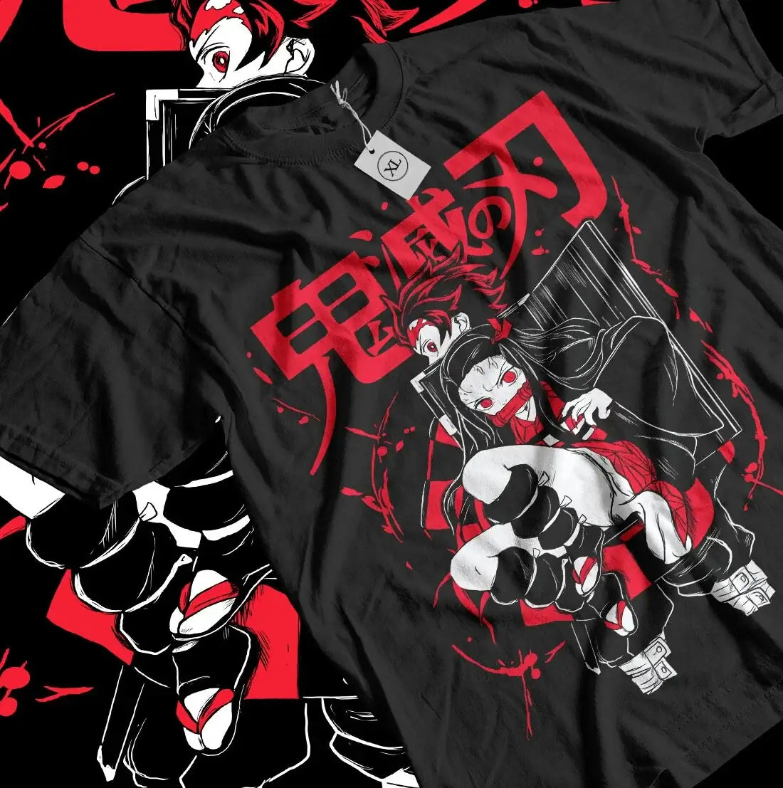 Demon Slayer Tanjiro Nezuko Y2K Children Cotton T-Shirt