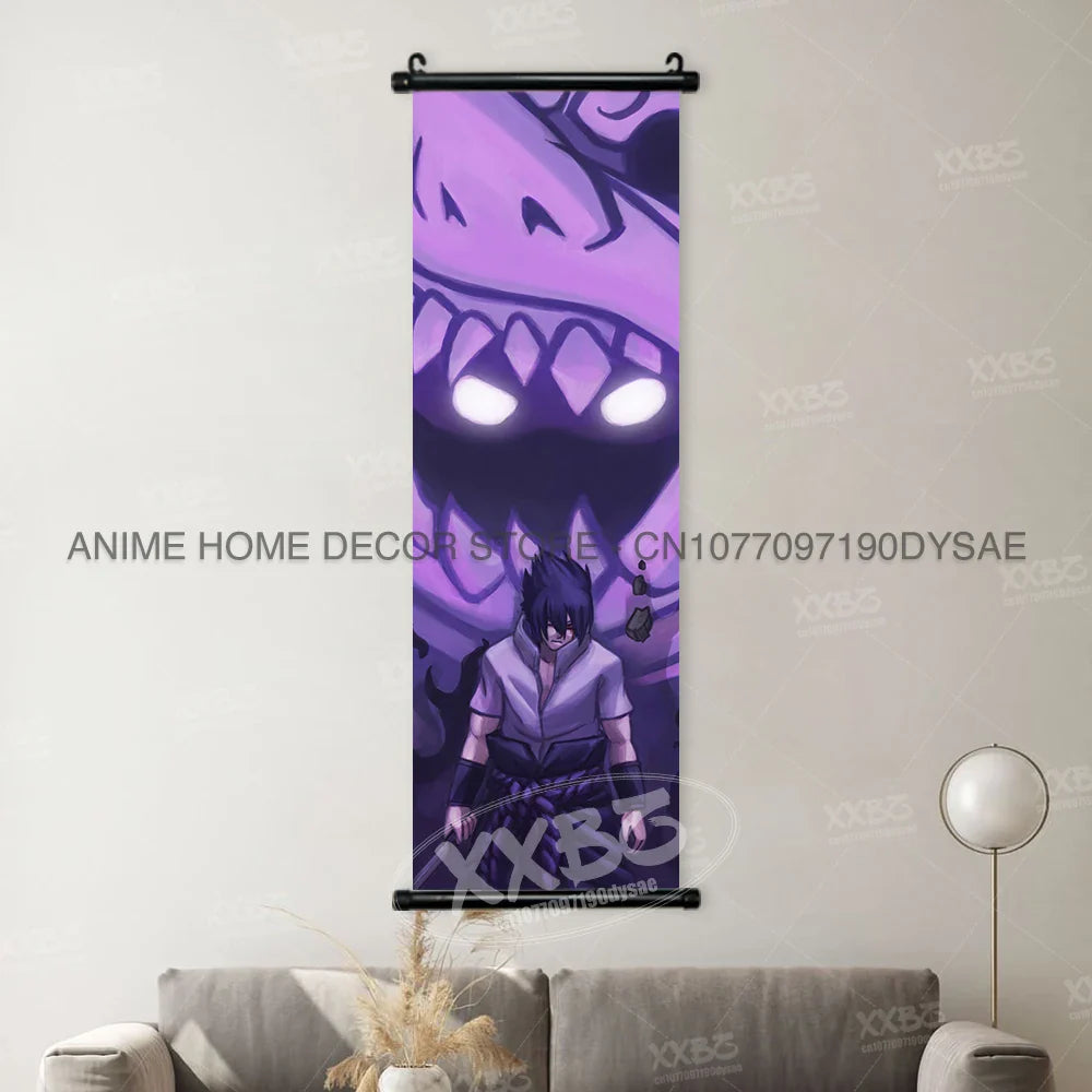 Uzumaki Naruto Posters: Sasuke & Madara Wall Art Scroll