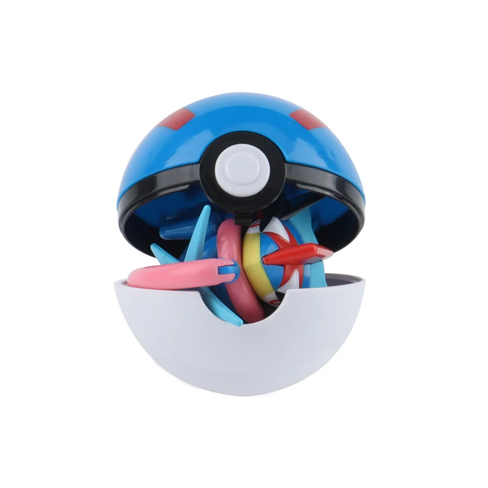 Pokemon Pokeball Anime Figures Toys, Pikachu Gengar Dragonite Snorlax Lapras Pocket Pokeball Toys