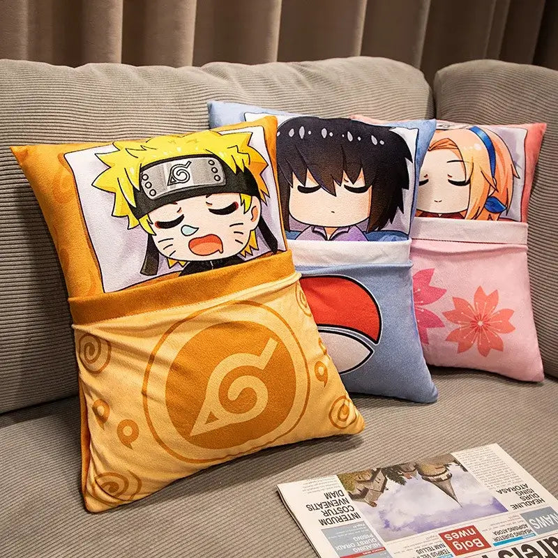Naruto Anime Plush Pillow: Kakashi & Naruto