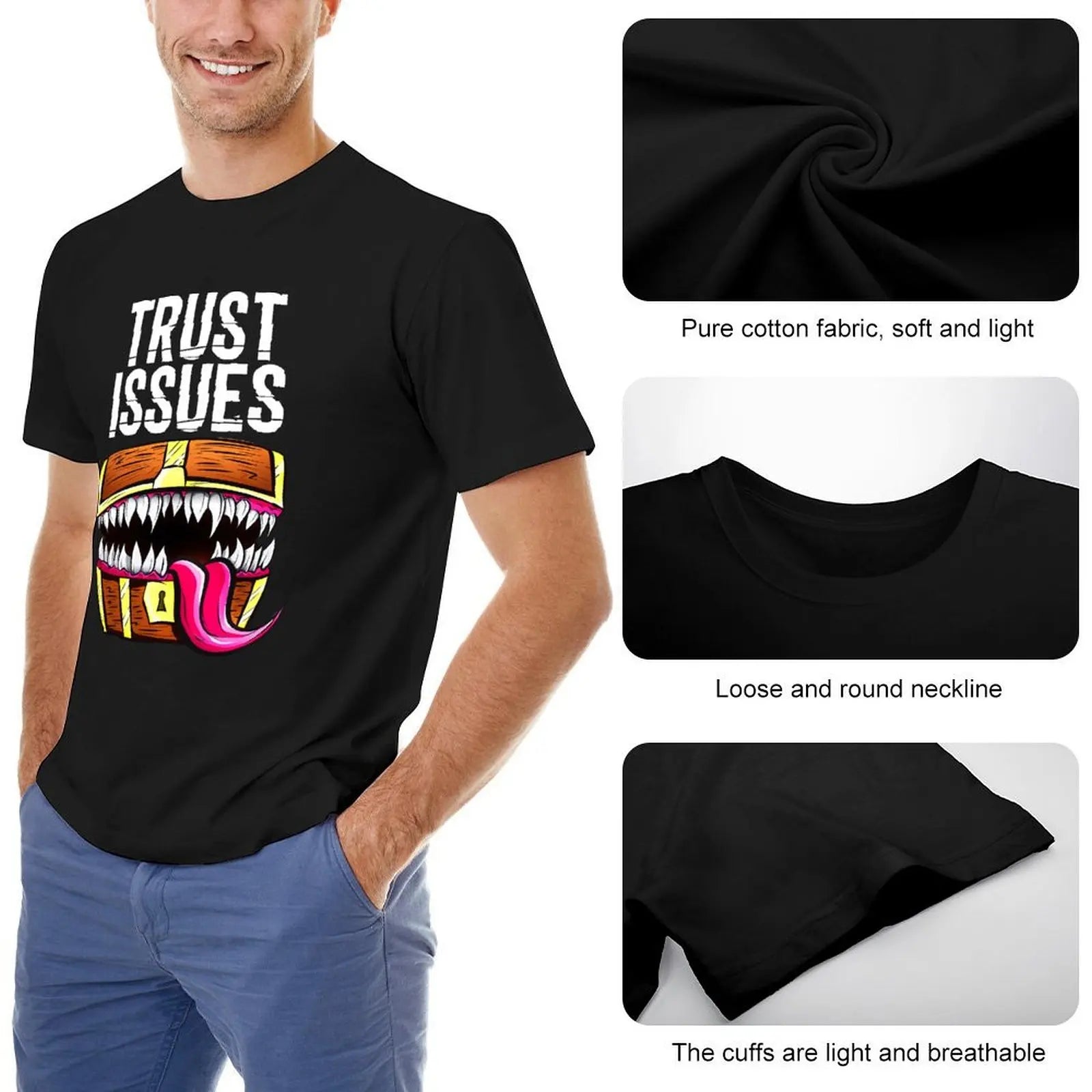 Fresh Mimic Trust Issues Essential for Sale T-shirt  Move Tshirt Premium Funny Sarcastic Travel Eur Size