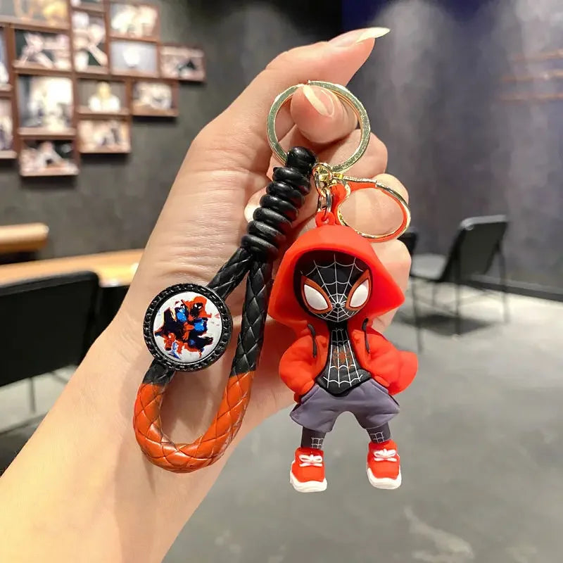 Creative Classic Avengers Marvel Superhero Iron Man Thor Casual Sweater Spider-Man Car Charm Bag Keychain Couple Pendant Gift