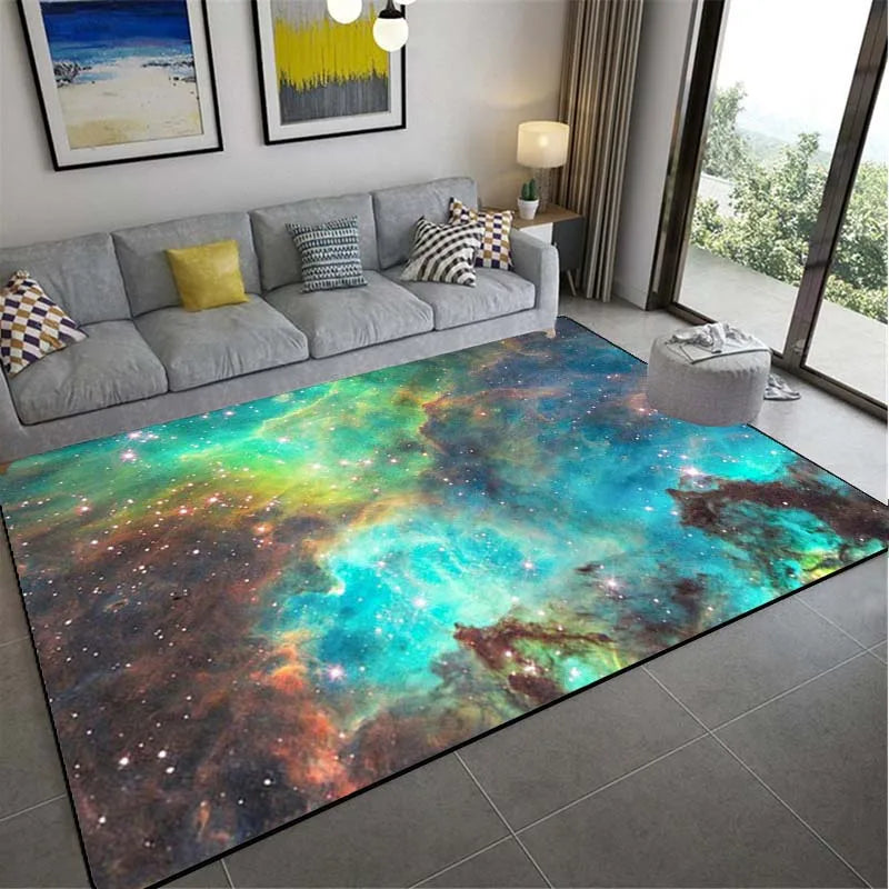 Space Planet Carpet Starry Sky Carpets In The Living Room Rug Illusion Rugs Home Decoration Bedroom Mat Children Carpet Area Rug