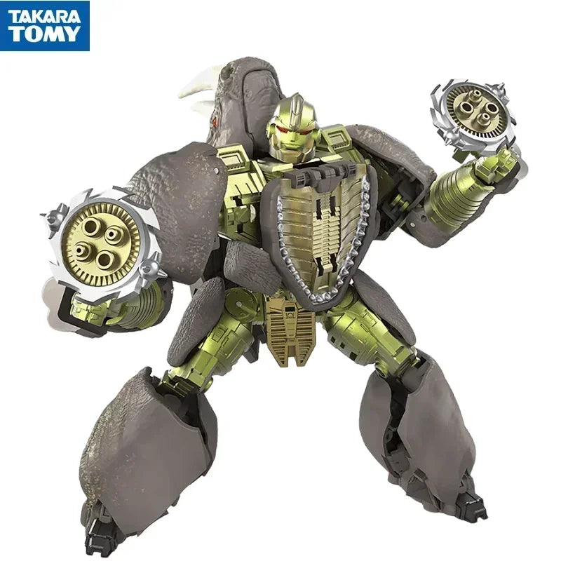 Juguete de transformación serie Kingdom War para Cybertron Rhino Warrior Voyager 18cm figura de acción juguete regalo coleccionable