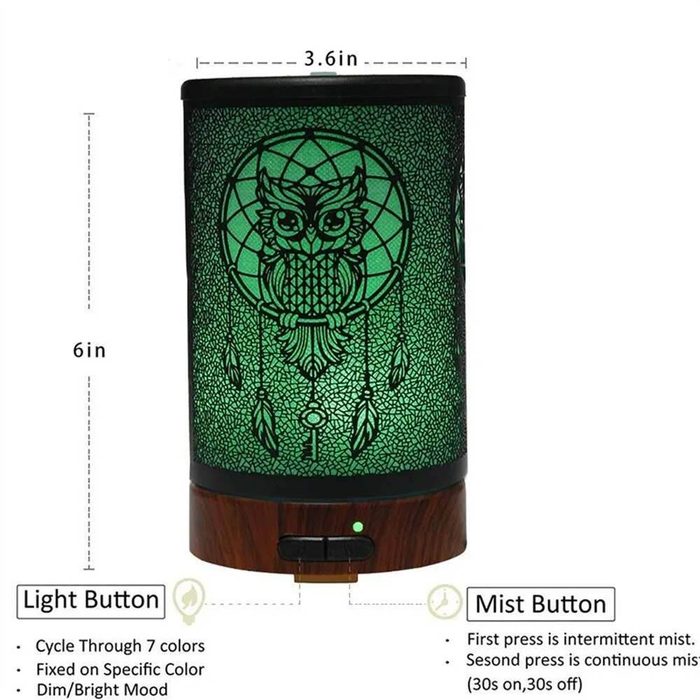 Vintage Metal Ultrasonic 100ml Essential Oil Aroma Diffuser - Butterfly / US