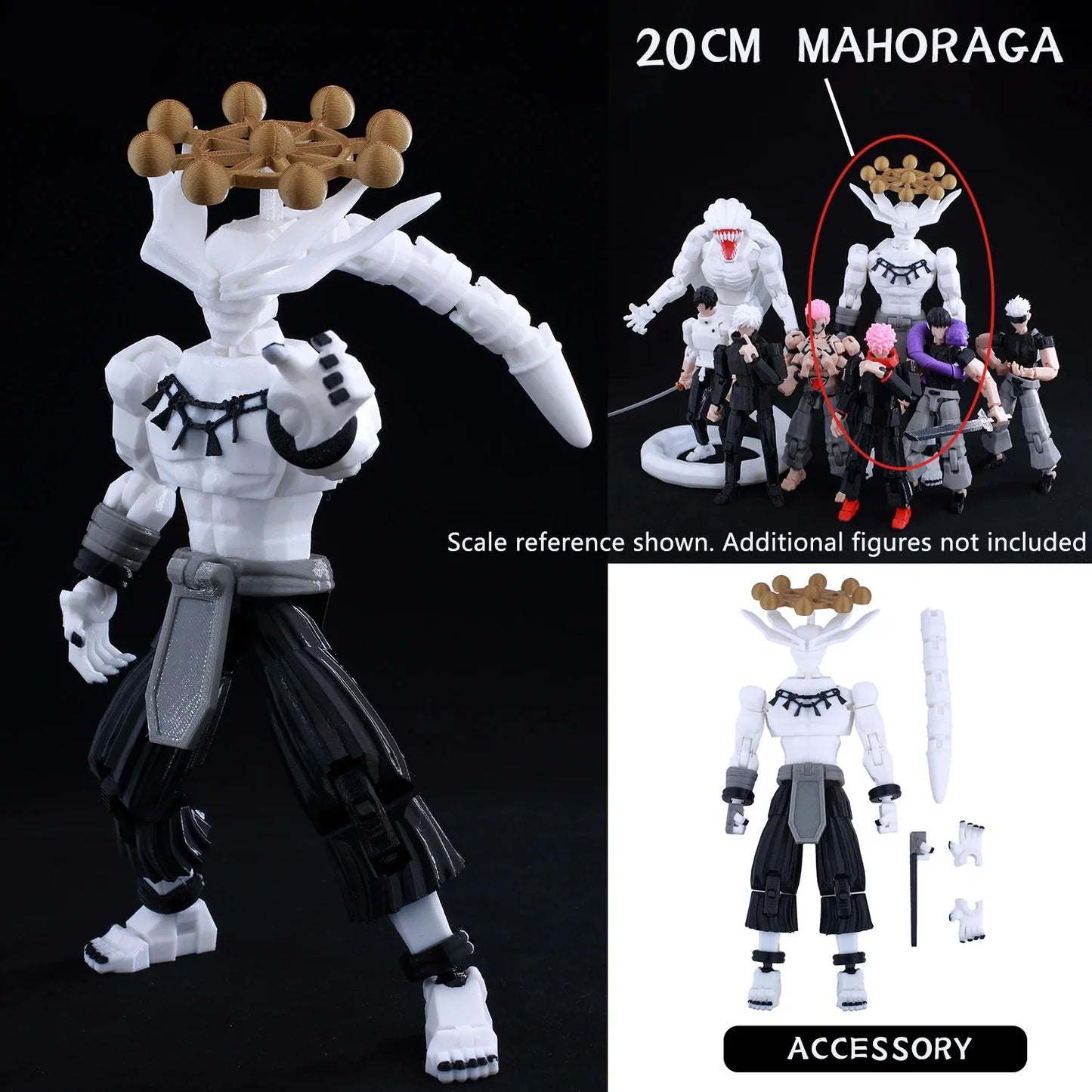 Jujutsu Kaisen 3D Printed Anime Figurine, Gojo Satoru Toji Yuji Sukuna Mahoraga Yuta
