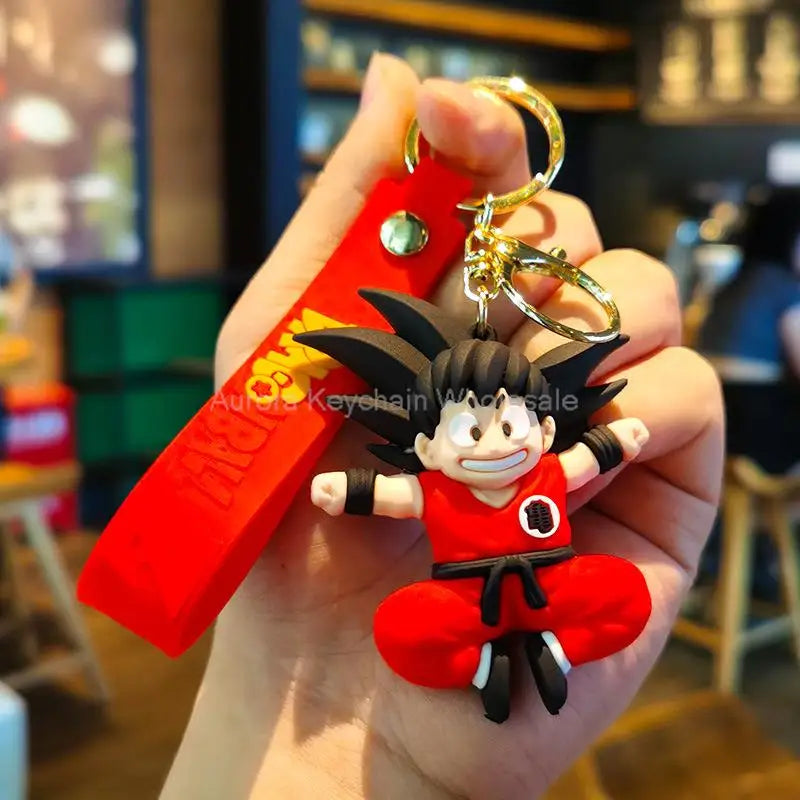 Dragon Ball Z Anime Keychain Super Saiyan Goku Master Roshi Buu Gohan Accessories Car Key Chains