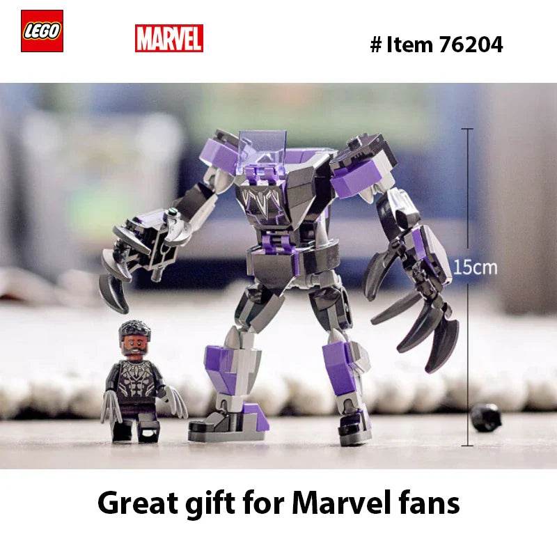 LEGO 76204 Marvel Black Panther Mech Armor Building Kit; Collectible Mech and Minifigure for Super-Hero Kids Aged 7+ (124 Pcs) - 76204