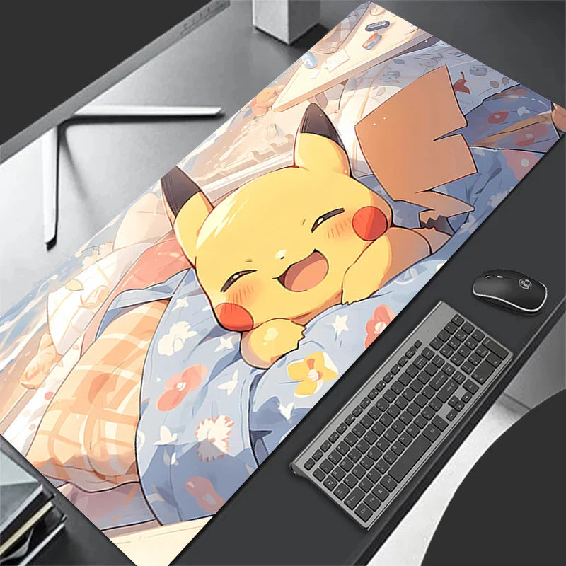 Pikachu Gamer Cabiner Keyboard Rug XXL P-pokemonS Desktop Mouse Pad