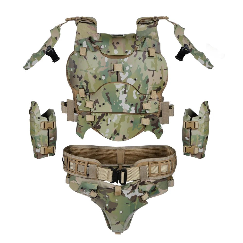 Tactical Armor Suit Deformation Protection Vest Adjustable Hunting Chest Protective Equipment Paintball Shooting CS Wargame Vest