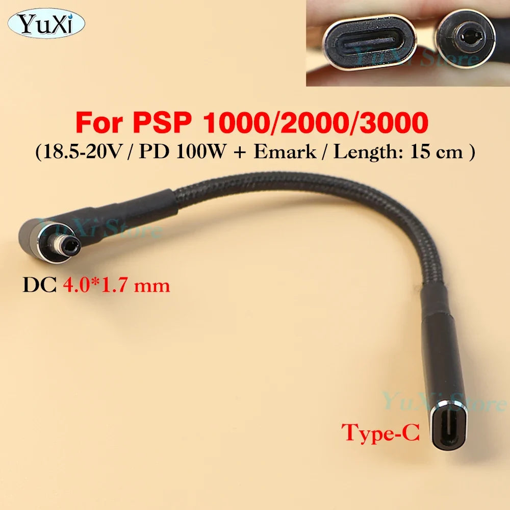 USB Charging Cable for PSP 1000 2000 3000 | Type-C Convert Adapter and Data Transfer