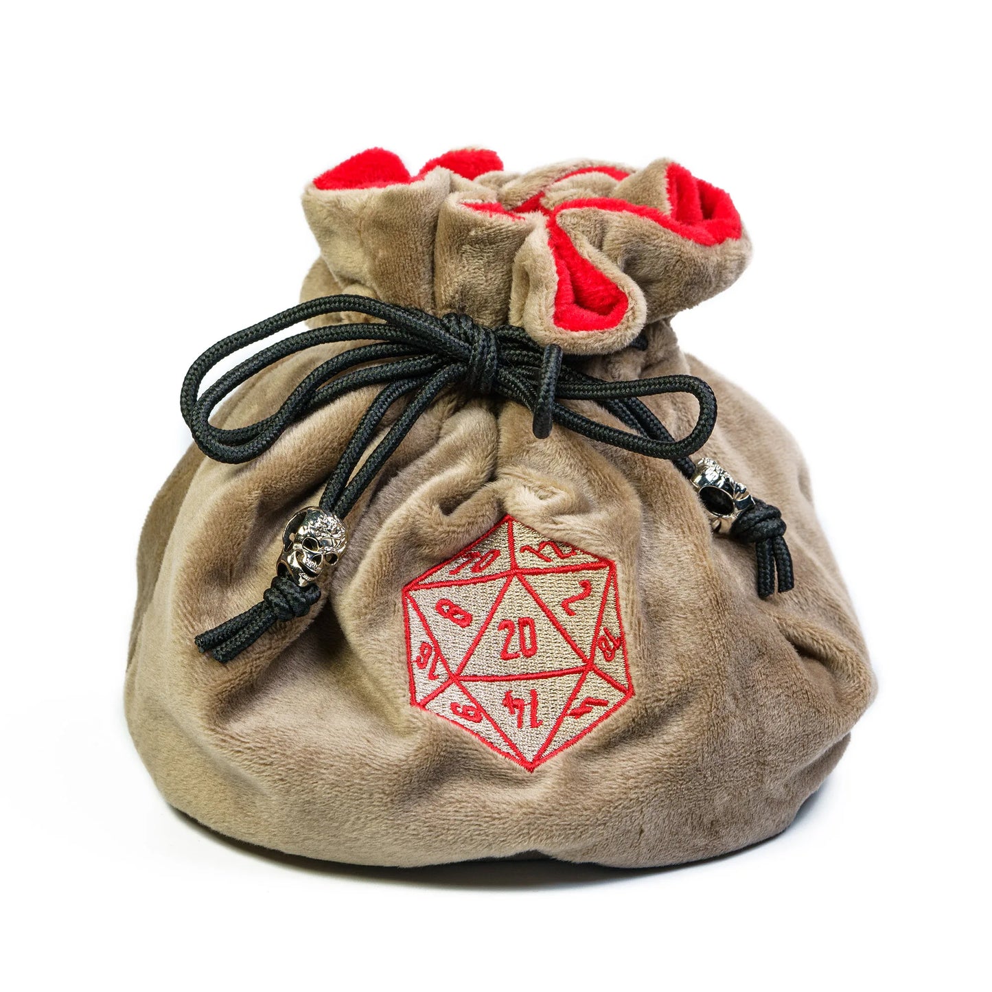 Nouveau sac de dés à cordon flanelle Double couche sac de rangement fond rond grande pochette pour l'emballage cadeau RPG dés jeu de société