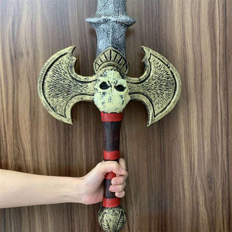 1:1 Battle Beast King Sword Cosplay Chaos Blade War Warrior Weapons Sacrifice Role Prop Skull Knife Carnival Safety PU Model Toy
