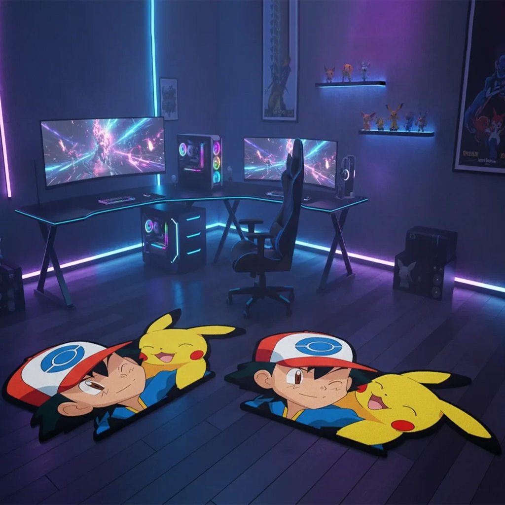 Electric Mouse Cartoon Area Rug – Soft Anti-Slip Irregular Floor Mat