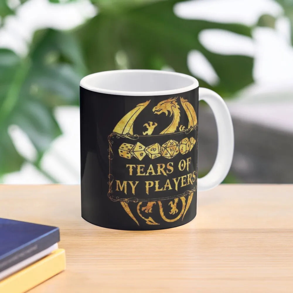 Taza con imagen de The Tears Of My Players Dungeon Master, vaso con imagen impresa, mango redondo para té y café, diseño fotográfico Simple