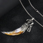 1pcs Creative Men's Necklace Pendant Horror Theme Skeleton Death Reaper Scythe Necklace Halloween Party Accessories