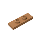 Gobricks GDS-1504 Plate, Modified 1 x 3 with 2 Studs (Double Jumper) | Compatible Building Block Piece