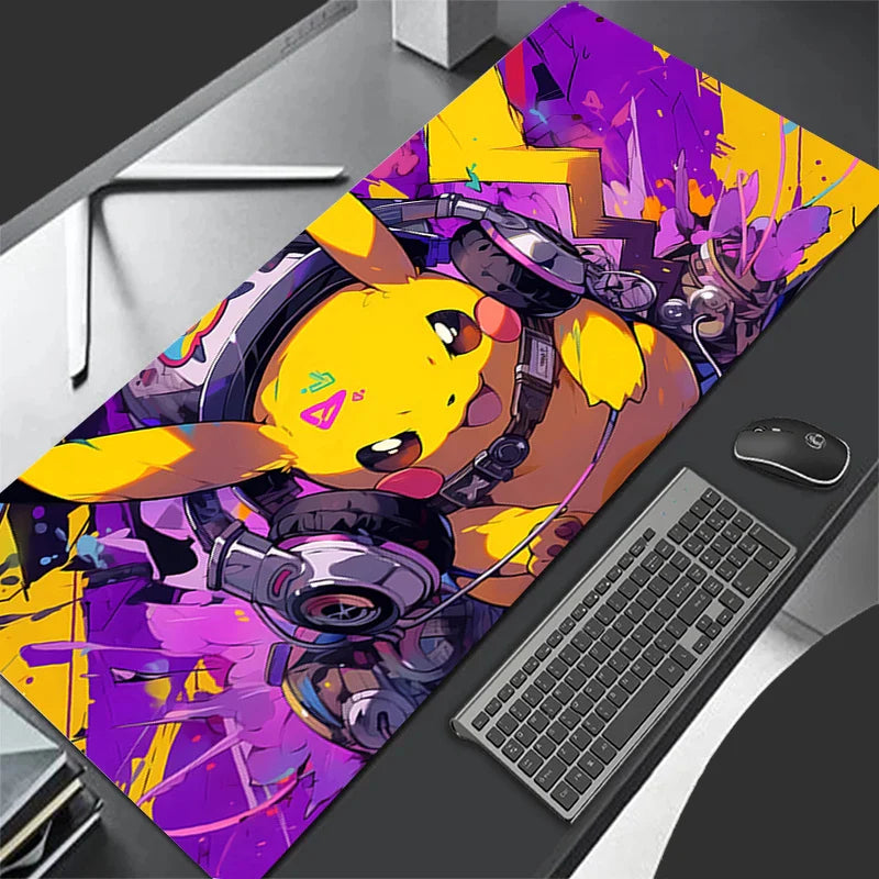 Pikachu Gamer Cabiner Keyboard Rug XXL P-pokemonS Desktop Mouse Pad