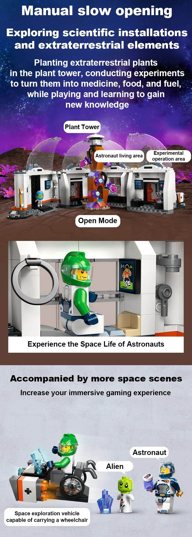 LEGO 60439 Space Science Lab CITY series 560pcs Buiding Blocks Model Kit DIY Toys For Boys Girl Children Gift ages 6+ - 60439