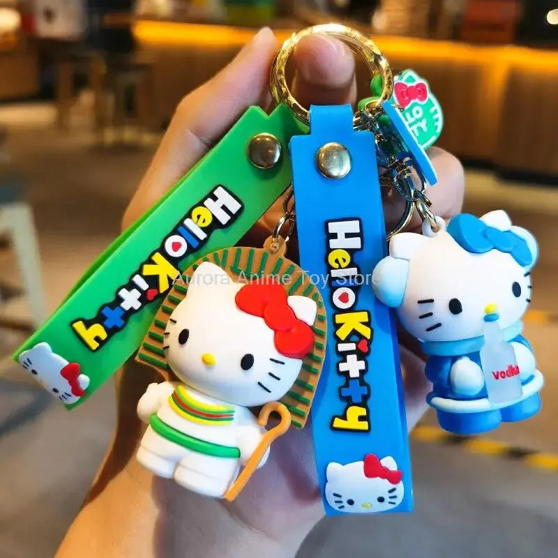 Sanrio Hello Kitty Key Chains, Kawaii Anime Cartoon Cinnamoroll Car Keychains Backpack Ornaments