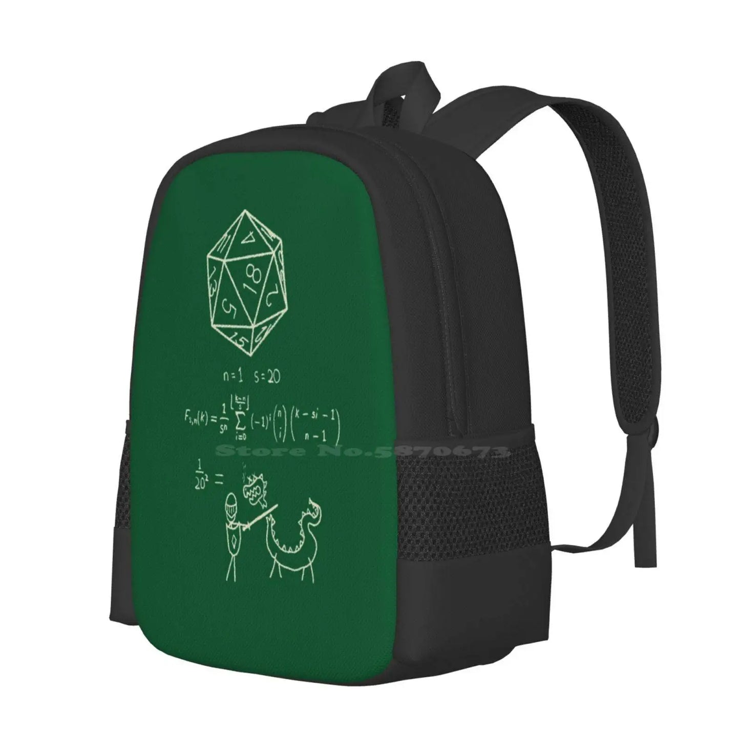 The Science Of 20 Sided Dice. School Bags Travel Laptop Backpack D20 Science Math Dice Dnd And Dragons