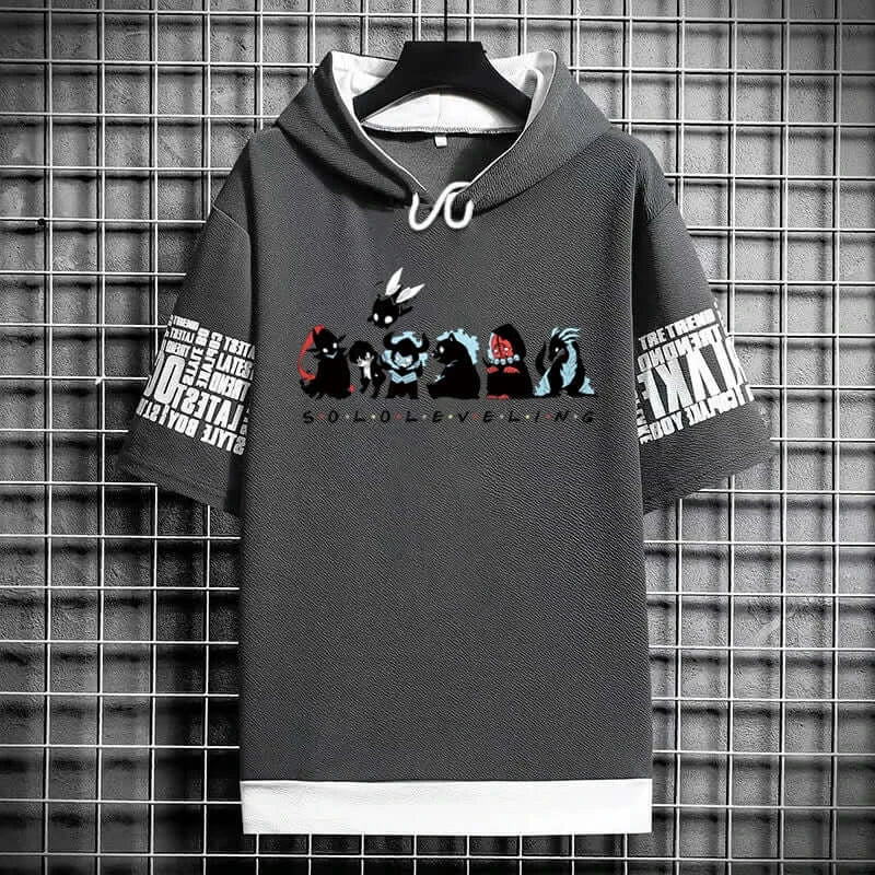 Solo Leveling Anime Graphic T-Shirt Korean Fashion Men